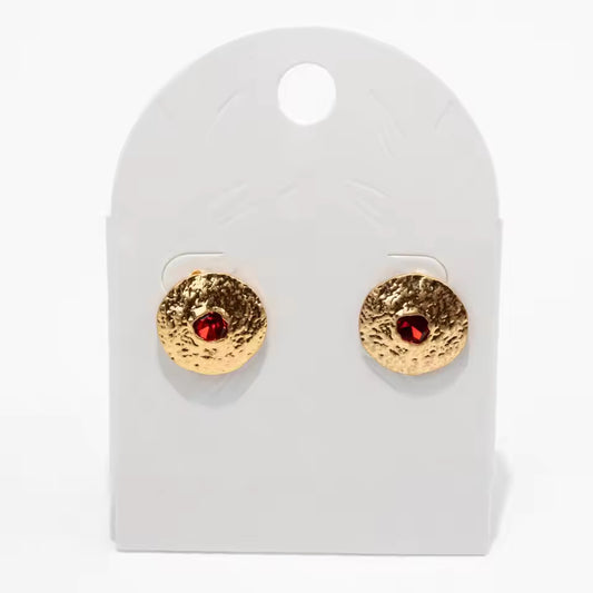 Golden Ruby Earrings